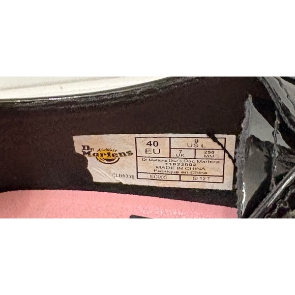 DR MARTEN X HELLO KITTY Black Patent 1461 Quad Platform Shoes Womens Size 9 - Picture 2 of 13